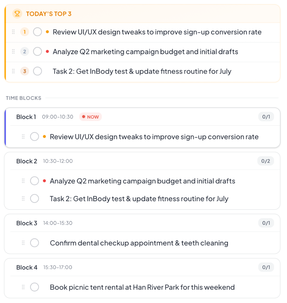 Denlog Day Planner Timeblocking